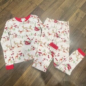 Pottery Barn Kids Red and White Santa Pajama Set